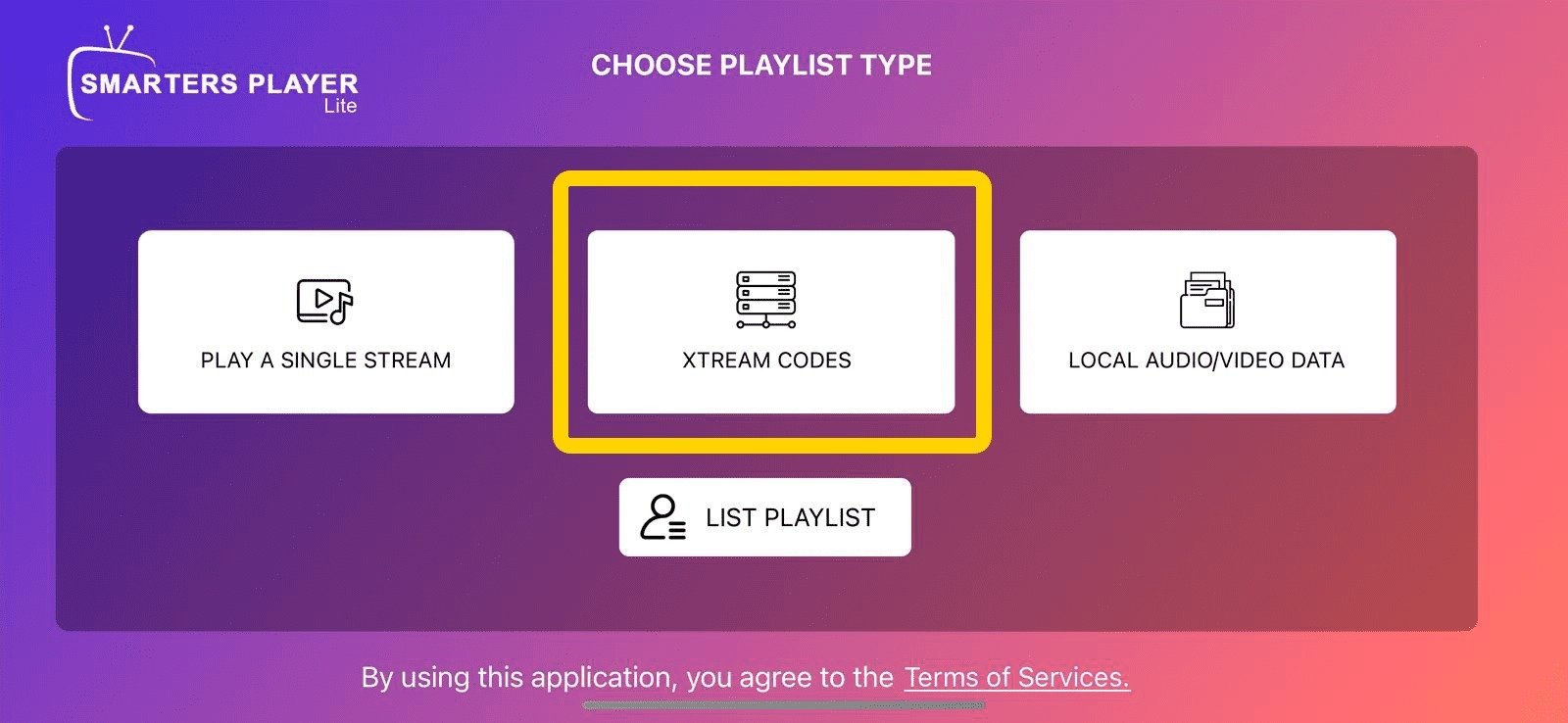 Inicia sesión con Xtream