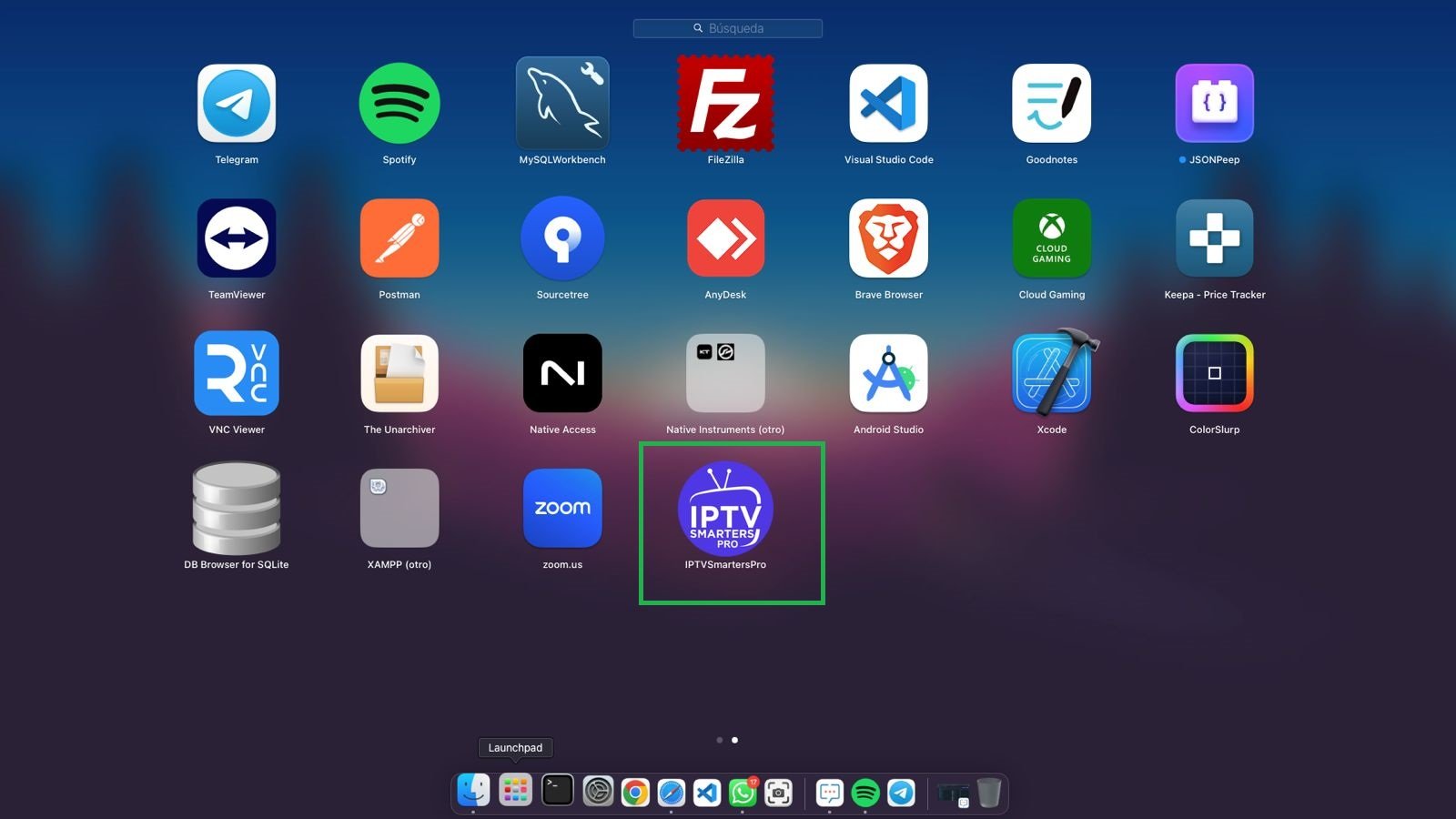 Ábrela desde Launchpad
